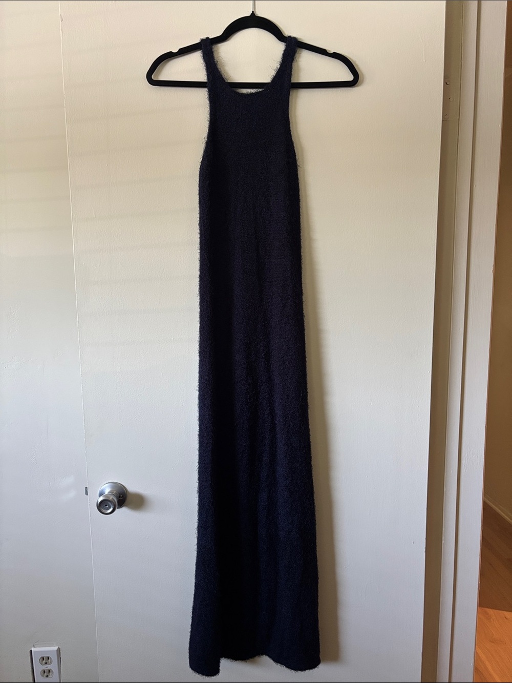 KHAITE Navy Sleeveless Knit Maxi Dress - Picture 3 of 4